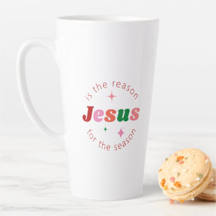 Tasse Latte Jésus est la raison Festive Noël saison