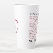 Tasse Latte Jésus Est Ma Croix Du Coeur Valentin (Devant)