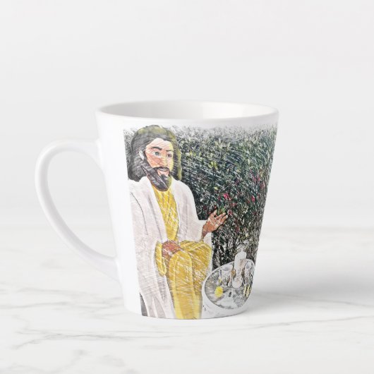 Tasse Latte Jésus et moi avec café ou thé (Gauche)