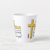 Tasse Latte JÉSUS moderne M'A RANSOMÉ Pâques chrétiennes (Devant)