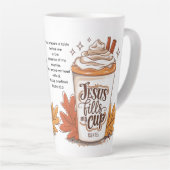 Tasse Latte Jésus Remplit Mon Psaume Coupe 23:5 Café (Angle droit)
