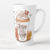 Tasse Latte Jésus Remplit Mon Psaume Coupe 23:5 Café (Droite)