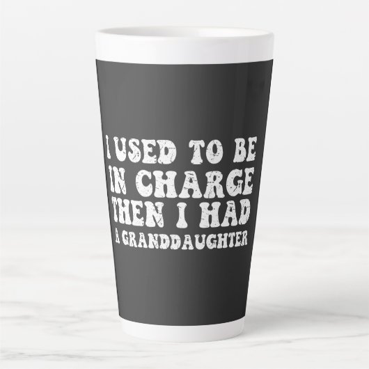 Tasse Latte J'étais responsable puis j'ai eu une fille (Devant)