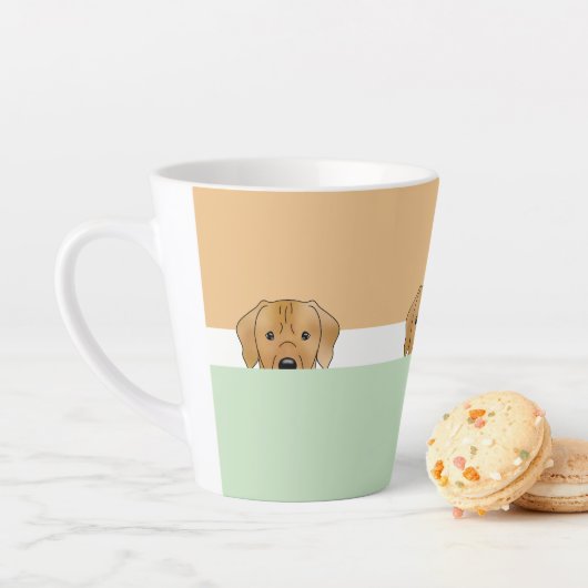 Tasse Latte "Jeter un coup d'oeil à un boo" Rhodesian Ridgebac (En situation)