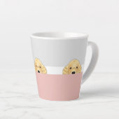 Tasse Latte "Jeter un oeil à un garçon" Golden Retriever Chien (Angle droit)
