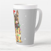 Tasse Latte Jeu de Noël de l'arbre de berger allemand (Angle droit)