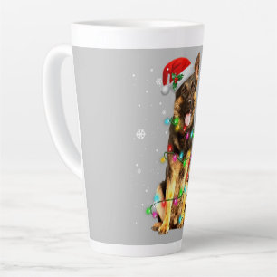 Tasse Latte Jeu de Noël de l'arbre de berger allemand