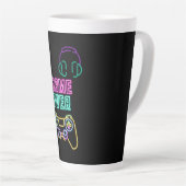 Tasse Latte Jeu vidéo du cool Neon. (Angle droit)