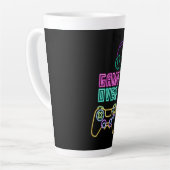 Tasse Latte Jeu vidéo du cool Neon. (Angle gauche)