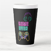 Tasse Latte Jeu vidéo du cool Neon. (Devant)