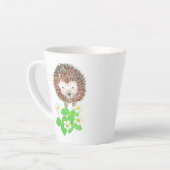 Tasse Latte Jeune Hérisson et Fleurs de fraises sauvages (Angle gauche)