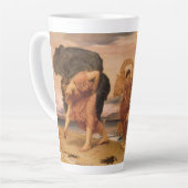 Tasse Latte Jeunes Filles Grecques Ramassant des Cailloux par  (Angle gauche)