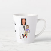 Tasse Latte Jiu Jitsu Papa photos personnalisées et texte manu (Droite)