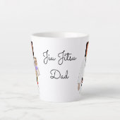 Tasse Latte Jiu Jitsu Papa photos personnalisées et texte manu (Devant)