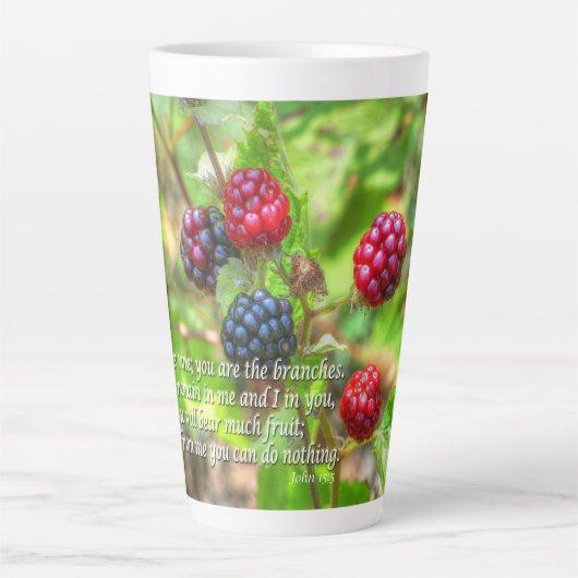 Tasse Latte John 15:5 (Devant)