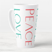 Tasse Latte Joie, Espoir, Amour, Paix (Angle gauche)