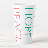 Tasse Latte Joie, Espoir, Amour, Paix (Devant)