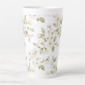 Tasse Latte Joli arbre à fleurs crème  (Devant)