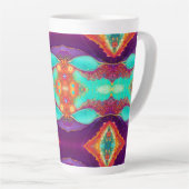 Tasse Latte Joli Art De La Plage Abstrait (Angle droit)