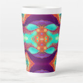 Tasse Latte Joli Art De La Plage Abstrait (Devant)