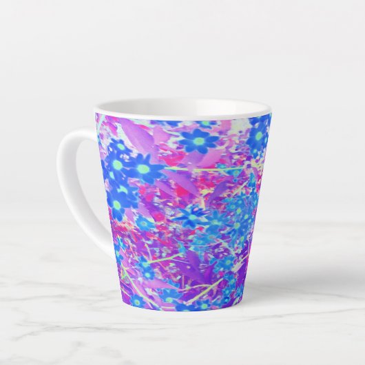 Tasse Latte Joli bleu violet et vert citron (Angle gauche)