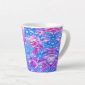 Tasse Latte Joli bleu violet et vert citron (Angle droit)