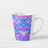 Tasse Latte Joli bleu violet et vert citron (Droite)