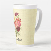 Tasse Latte Joli Bouquet Carnation Vintage (Angle droit)