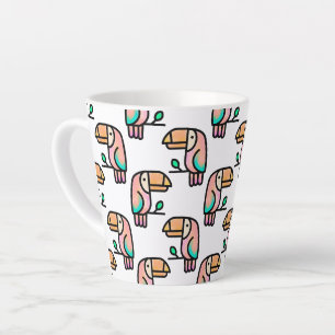 Tasse Latte joli cadeau d'animal de toucan tropical mignon pou
