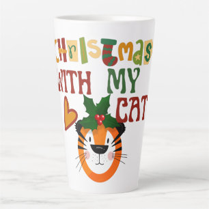 Tasse Latte Joli chat de Noël Meowy Noël Noël Noël Noël Noël N