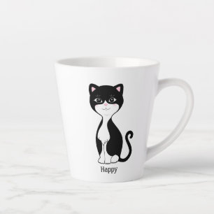 Tasse Latte Joli chat en smoking heureux