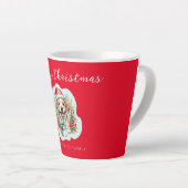 Tasse Latte Joli chiot de Noël (Angle droit)