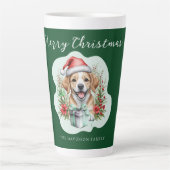 Tasse Latte Joli chiot de Noël (Devant)