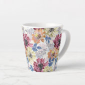 Tasse Latte Joli chrysanthème rose Vintage (Angle droit)