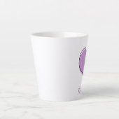 Tasse Latte Joli coeur de Doodle pourpre (Devant)