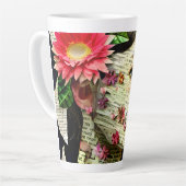 Tasse Latte Joli collage d'art féminin (Angle gauche)