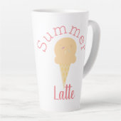 Tasse Latte Joli cône de crème glacée d'été et arroses (Angle droit)