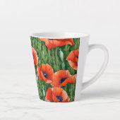 Tasse Latte Joli coquelicot aquarelle design (Droite)