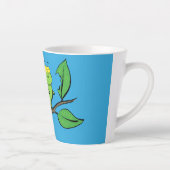 Tasse Latte Joli dessin animé de chenille verte mignonne (Droite)