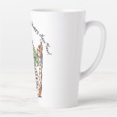 Tasse Latte Joli Elf Dancing, Caricature rétro de Noël (Droite)