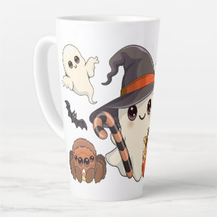 Tasse Latte Joli fantôme de Halloween de style Kawaii