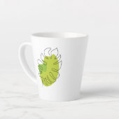 Tasse Latte Joli feuillage isolé tropical à une ligne (Angle gauche)