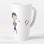 Tasse Latte Joli garçon Kiss (Angle droit)