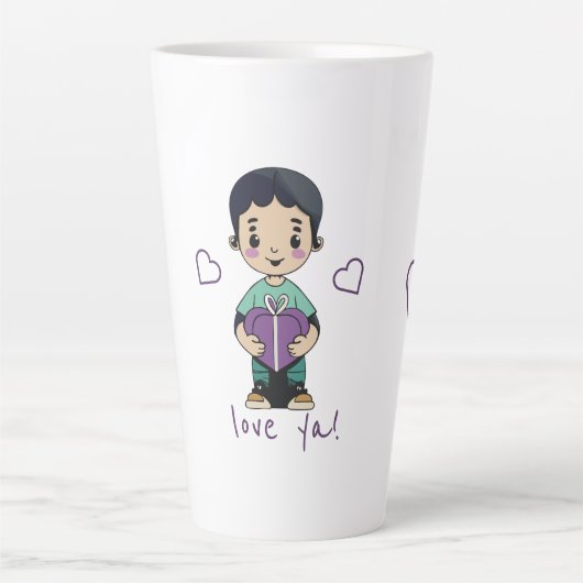 Tasse Latte Joli garçon Kiss (Devant)