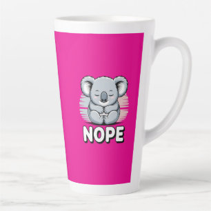Tasse Latte Joli koala endormi “Non” Dessin animé drôle