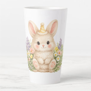 Tasse Latte Joli Lapin Jardin de Cottage Européen