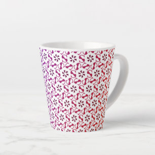 Tasse Latte Joli motif élégant et sans couture latte