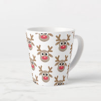 Joli Noël Reindeer Cartoon Motif Blanc