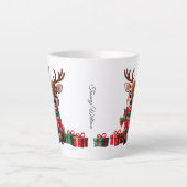 Tasse Latte Joli Noël tendance moderne amusant (Devant)