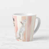 Tasse Latte Joli Peach Pink Crème raypes Chat (Angle droit)